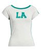 Vinyl Icons Vinyl Icons LA Off the Shoulder Graphic Ringer T-Shirt - 5