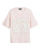 Vinyl Icons Vinyl Icons Numeral Floral Appliqué Cotton Blend T-Shirt - 5