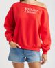 Vinyl Icons Vinyl Icons Tailgate Off the Shoulder Embroidered Sweatshirt  - 1