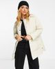 VIOLET ROMANCE Violet Romance collarless quilted jacket with pockets in stone-Neutral - 1