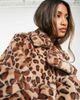 VIOLET ROMANCE Violet Romance longline faux fur coat in leopard print-Multi - 3
