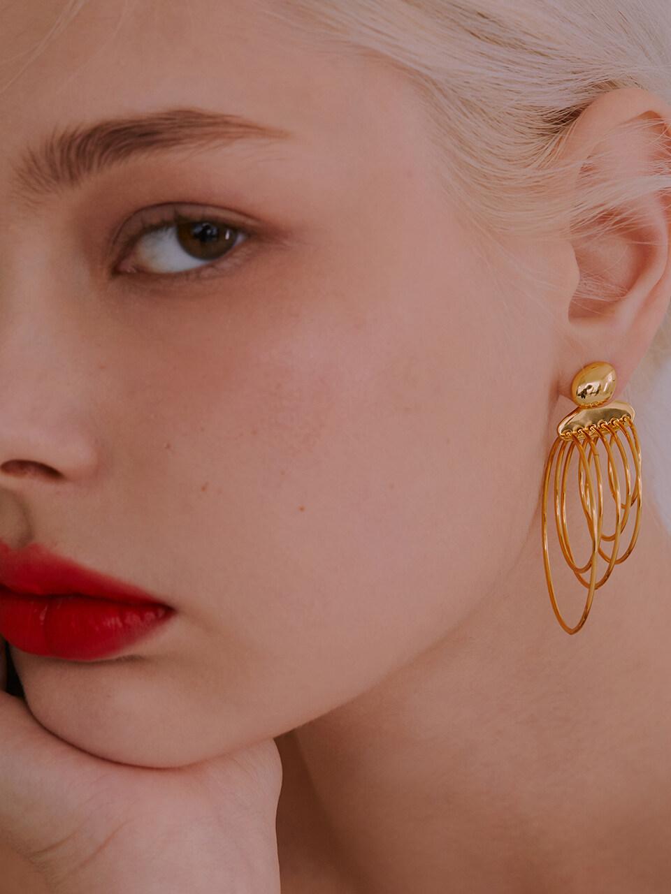 viollina 6 Hoops Earrings Gold