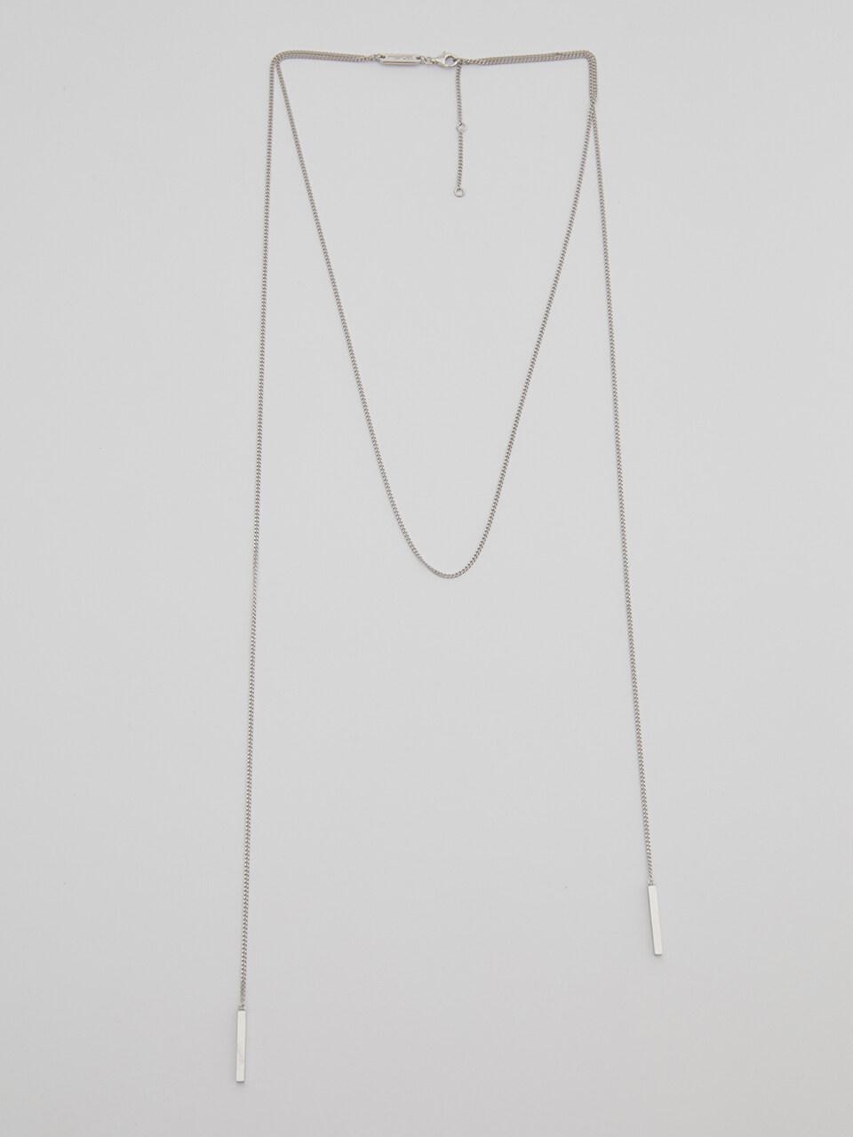 viollina Chain Drop Necklace Silver