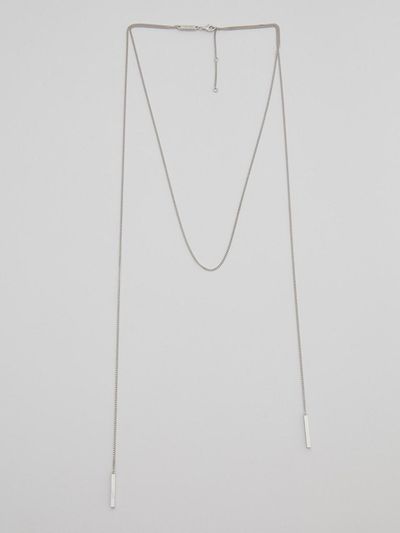 viollina Chain Drop Necklace Silver