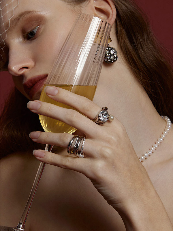 viollina Double Arch Silver Ring