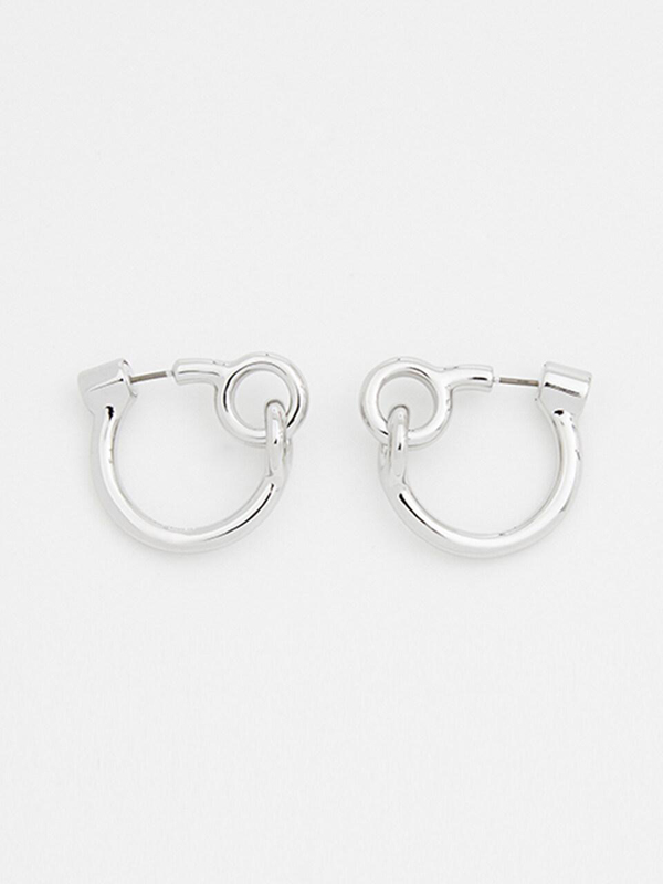 viollina Double Link Hoops_Silver
