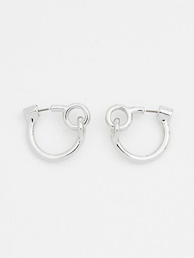 viollina Double Link Hoops_Silver