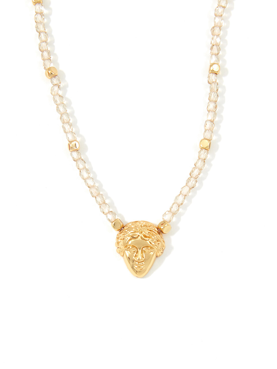 viollina Fortune Goddess Glass Necklace
