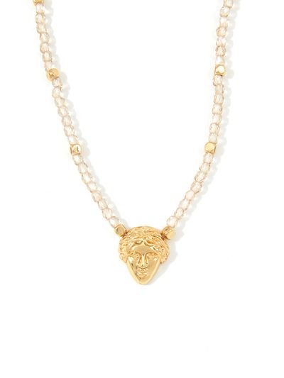 viollina Fortune Goddess Glass Necklace