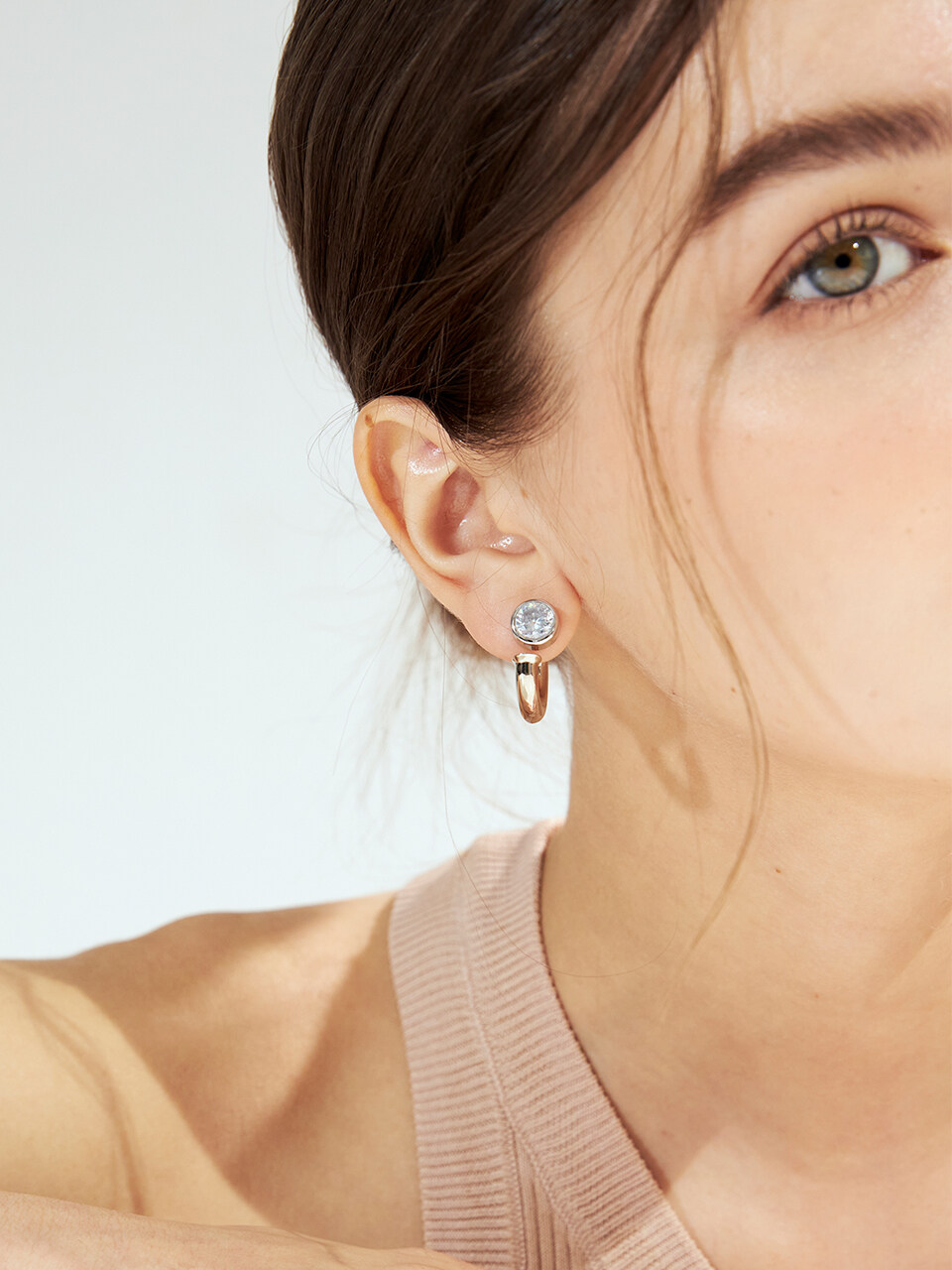 viollina One Point Hoops_ Silver