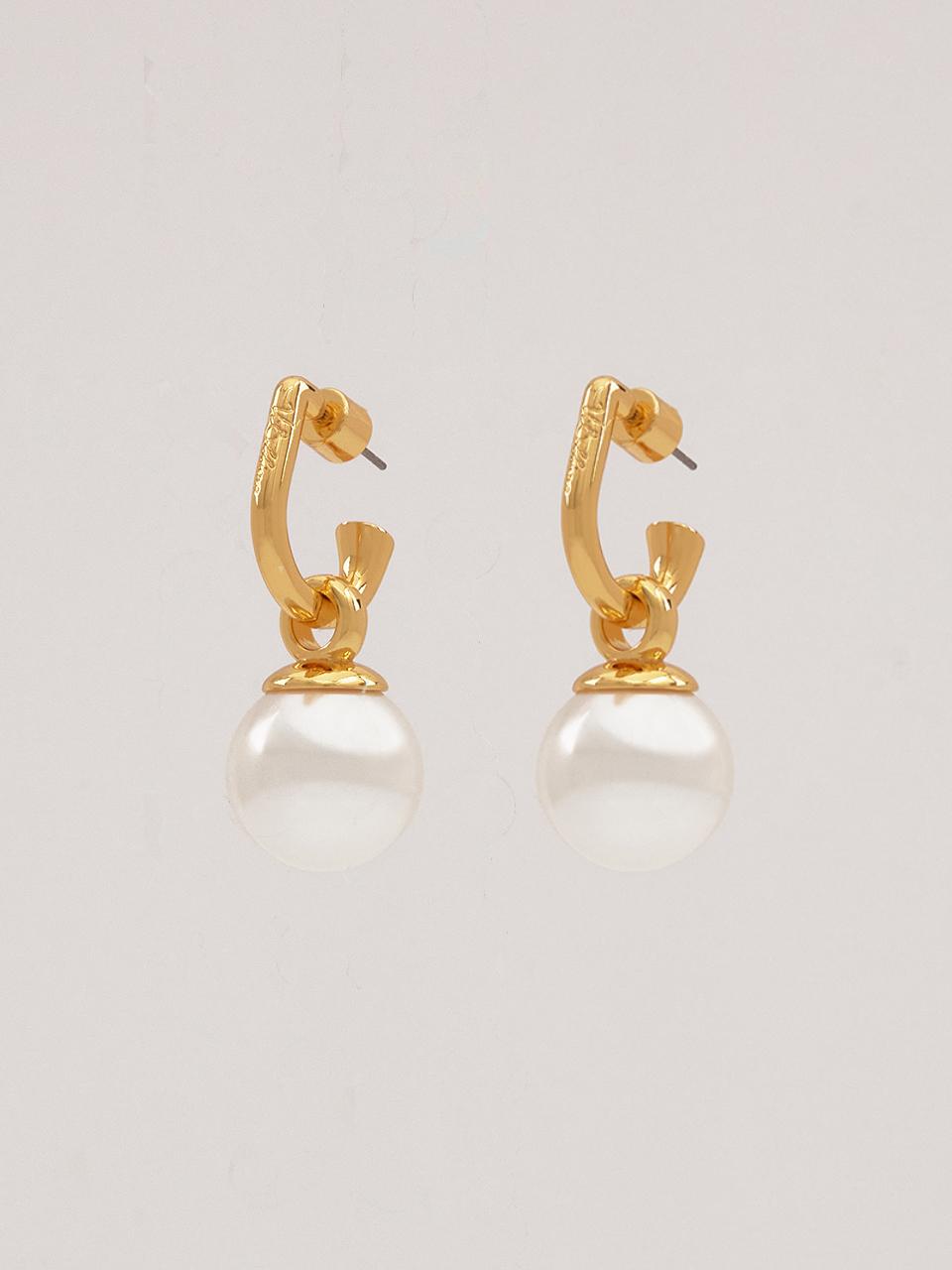 viollina Pearl Dangle Earrings_Gold