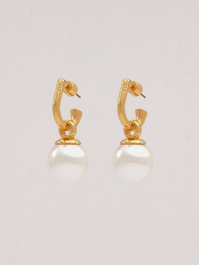 viollina Pearl Dangle Earrings_Gold