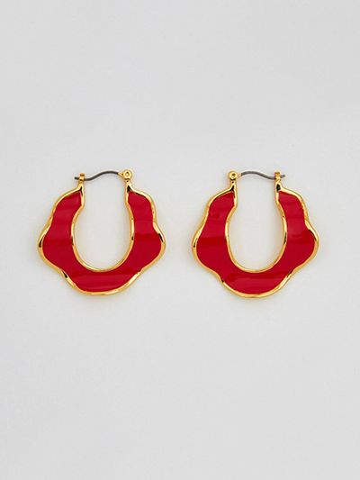 viollina Petals Hoop Earrings_Red
