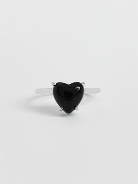viollina Petite Heart Ring_Black
