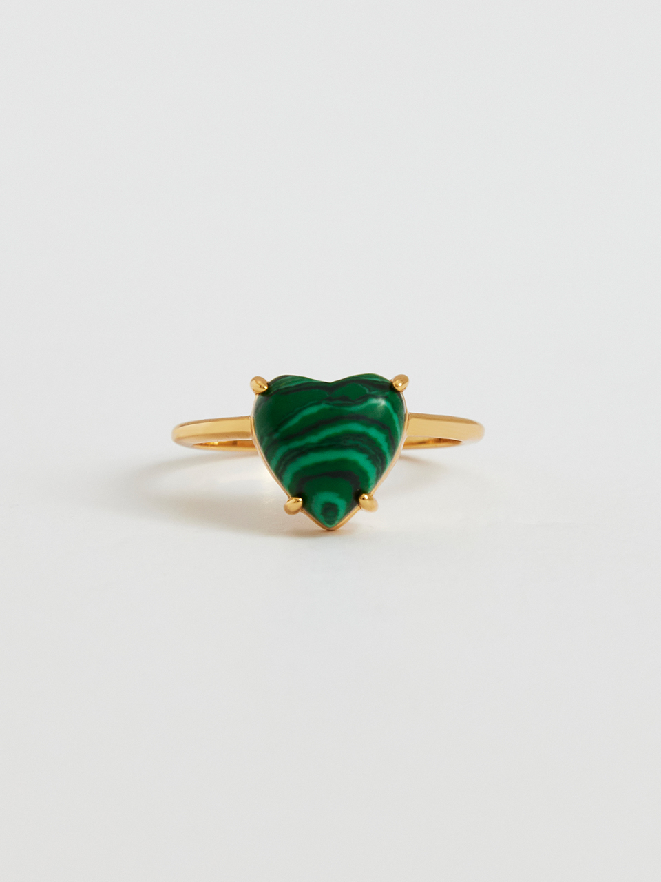 viollina Petite Heart Ring_Green