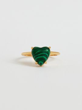 viollina Petite Heart Ring_Green