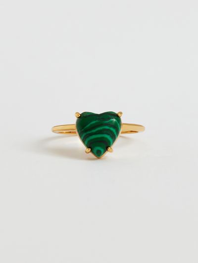 viollina Petite Heart Ring_Green