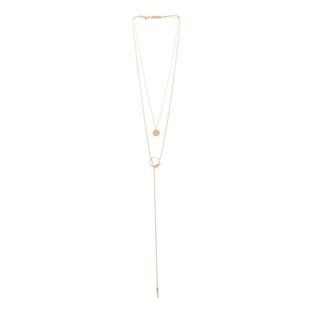 viollina Signet Ring Tie Double Necklace