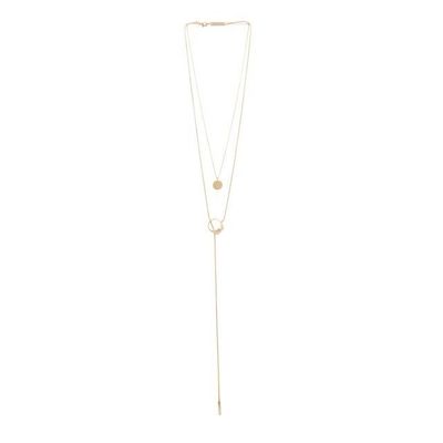 viollina Signet Ring Tie Double Necklace