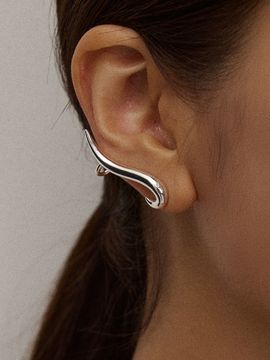viollina Silver Curve Earcuffs