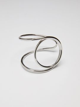 viollina Swirling Wire Cuff Bracelet_Silver