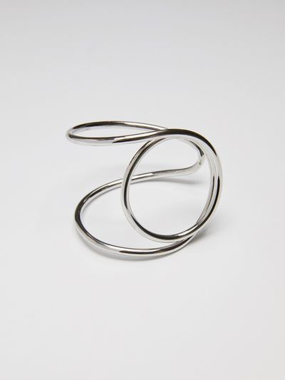 viollina Swirling Wire Cuff Bracelet_Silver