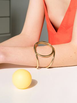 viollina Swirling Wire Cuff_Gold