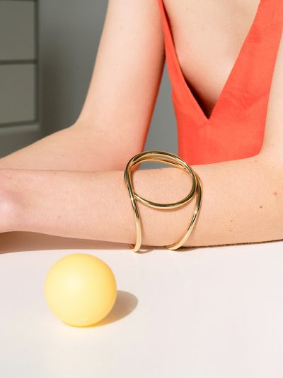 viollina Swirling Wire Cuff_Gold
