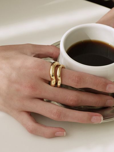 viollina Wave Link Ring Set (Gold)