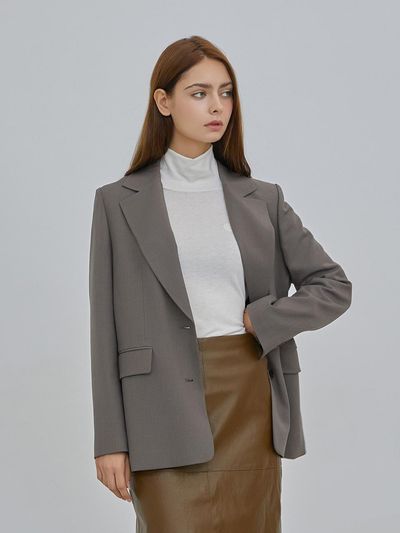VISIT IN NEWYORK Single Breasted Classic Jacket (VA9JK12)