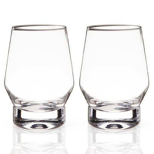 Viski Viski Raye Crystal Heavy Base Whiskey Glasses Set of 2