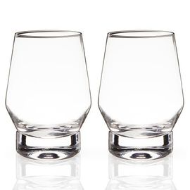 Viski Viski Raye Crystal Heavy Base Whiskey Glasses Set of 2