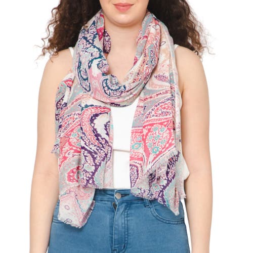 Vismaya Vismaya Paisley Fringe Georgette Scarf