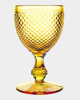 Vista Alegre Bicos Amber Water Goblet Glass