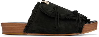 visvim visvim Black Christo Shaman-Folk Sandals