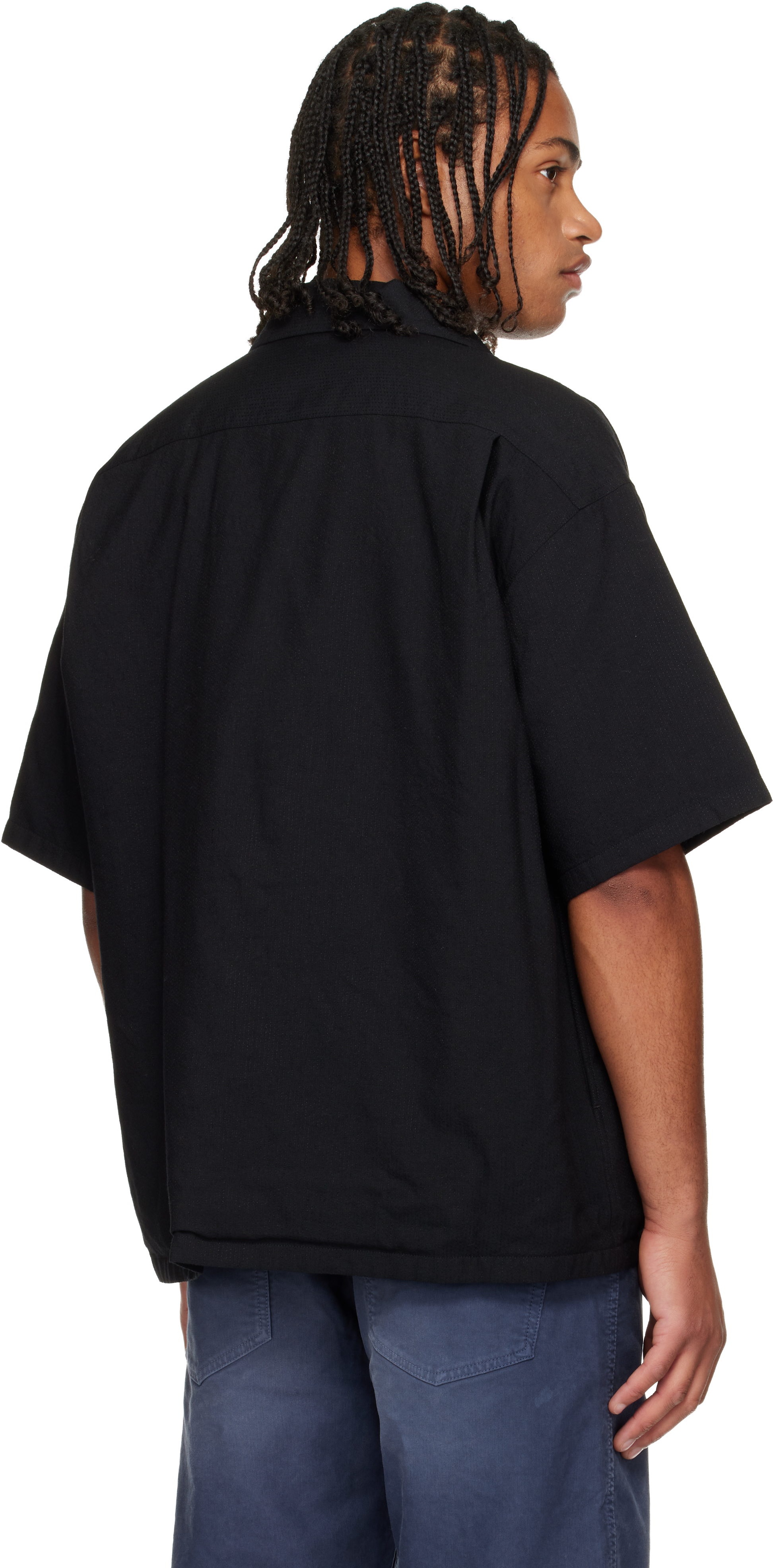 visvim - Black Wallis Short Sleeve Down Shirt