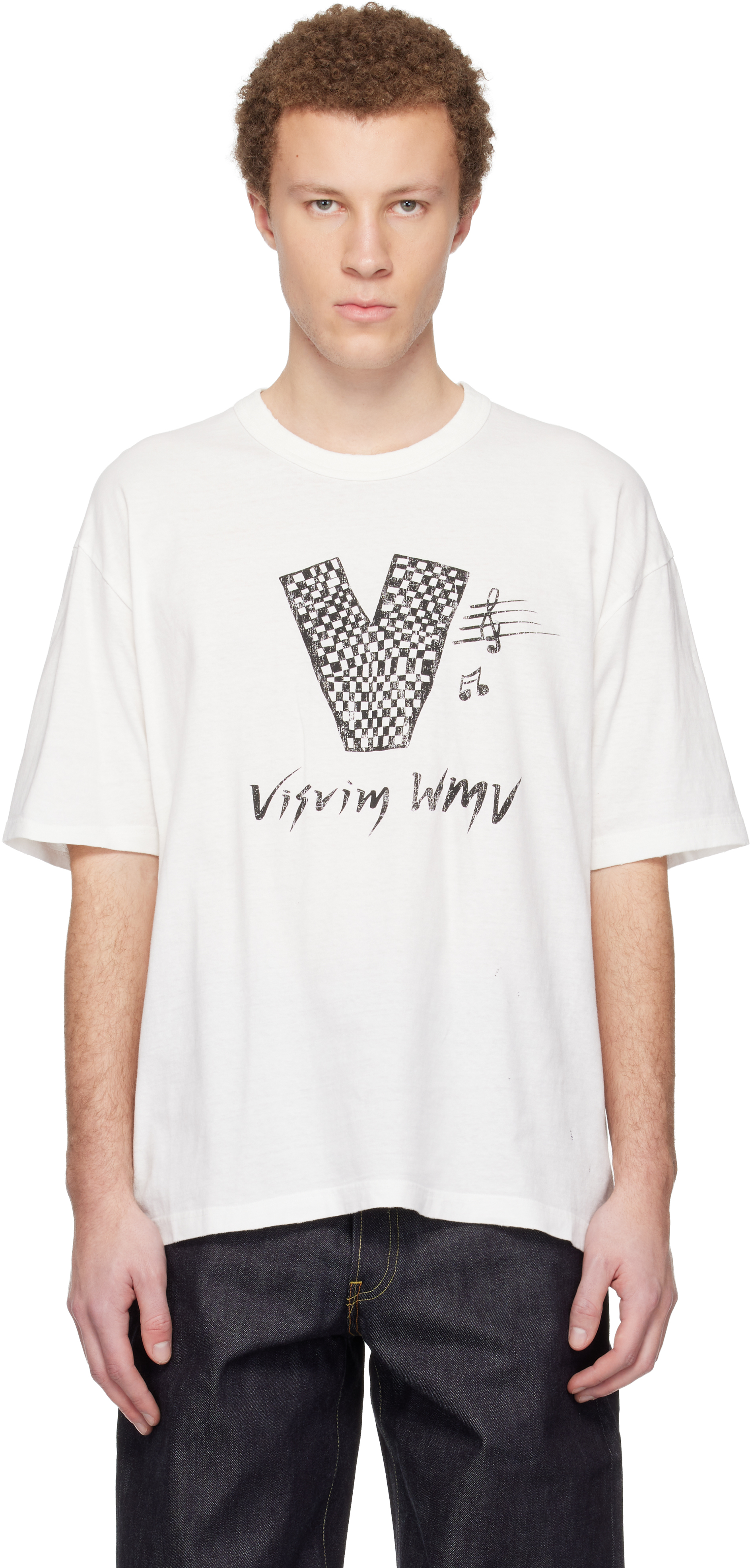 visvim - Off-White Jumbo S/S V Crash T-shirt