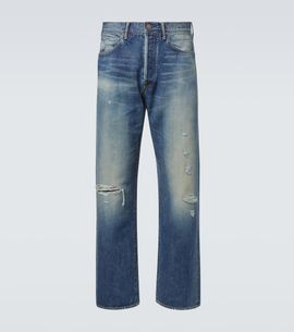 Visvim Visvim Social Sculpture distressed straight jeans