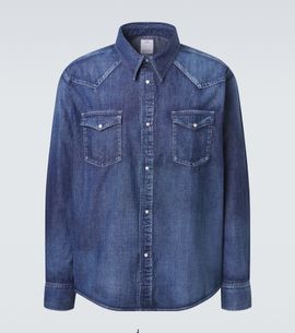Visvim Visvim Social Sculpture faded denim shirt