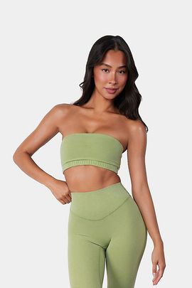 Vitality Vitality Cloud II Bandeau Bra in Palm Leaf Washed, Women's at Urban Outfitters