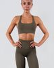 Vitality Vitality Pulse Strappy Racer Bra in Coffee, Women's at Urban Outfitters - 1