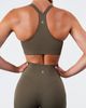 Vitality Vitality Pulse Strappy Racer Bra in Coffee, Women's at Urban Outfitters - 2