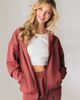 Vitality Vitality Uni Cozy Zip Hoodie in Rosewood, Women's at Urban Outfitters - 1