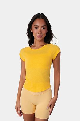 Vitality Vitality Whisper Raglan Tee in Mango, Women's at Urban Outfitters
