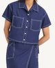 Vitamin A® Vitamin A® Ashley Crop Organic Cotton Cover-Up Camp Shirt - 1