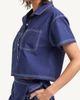 Vitamin A® Vitamin A® Ashley Crop Organic Cotton Cover-Up Camp Shirt - 3