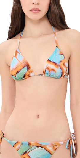 Vitamin A Vitamin A Gia Triangle Bikini Top MALACHITE BUTTERFLY
