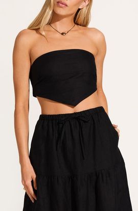 Vitamin A® Vitamin A® Joni Scarf Strapless Crop Top