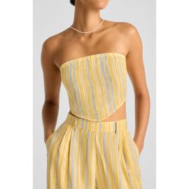Vitamin A® Vitamin A® Joni Stripe Strapless Crop Top