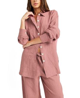 Vitamin A Vitamin A Nadia Linen Button Down Shirt